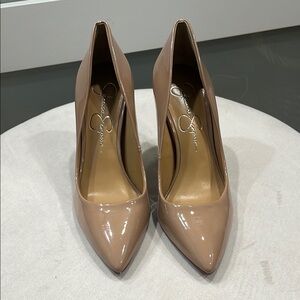 Jessica Simpson Tan Heels Pointed Toe Pumps